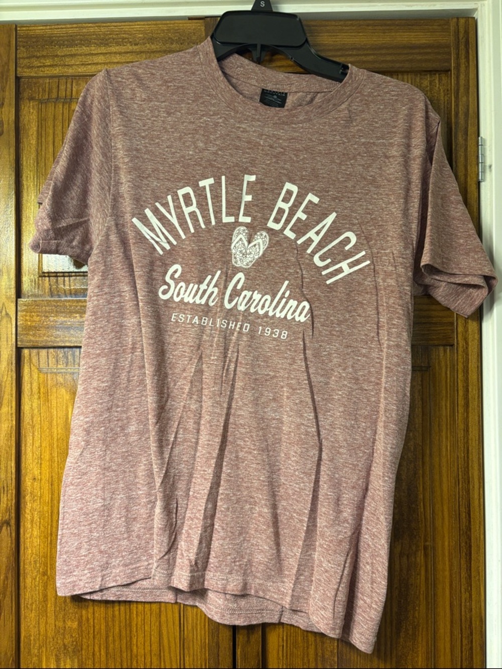 Myrtle Beach South Carolina Heathered Mauve Graphic Tee